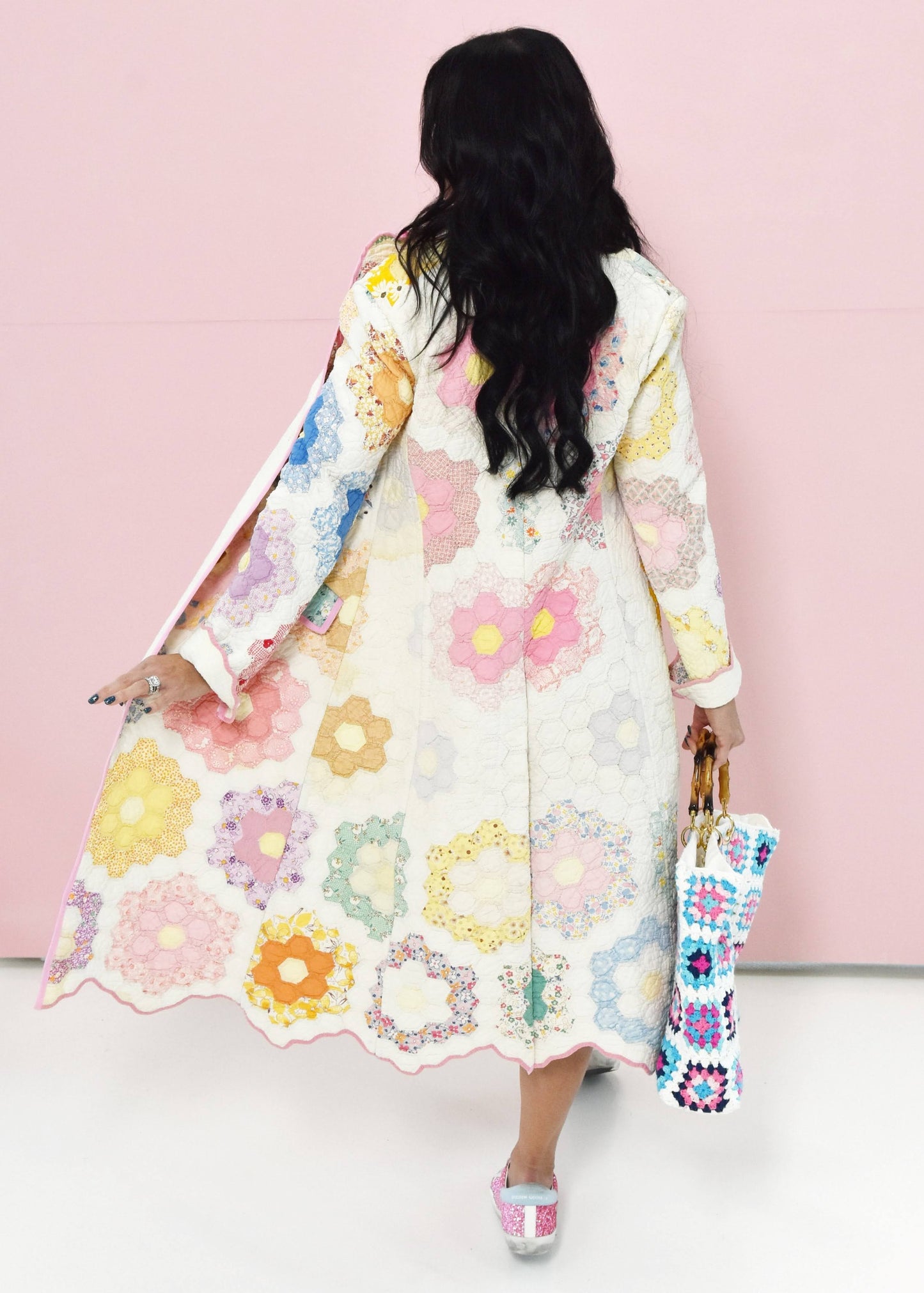 Pastel Flower Garden Trench Coat