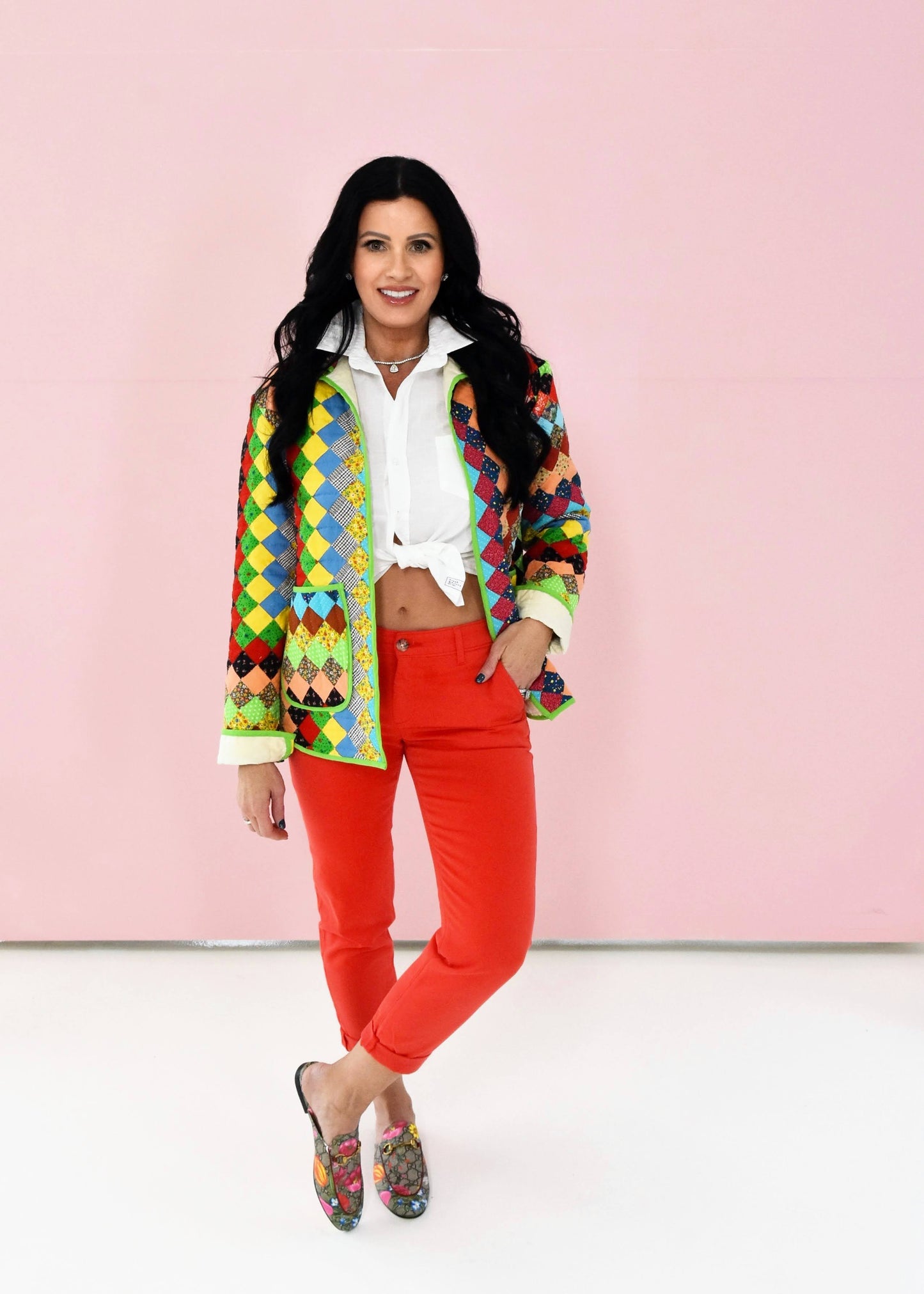 Postage Stamp Shirt Jacket