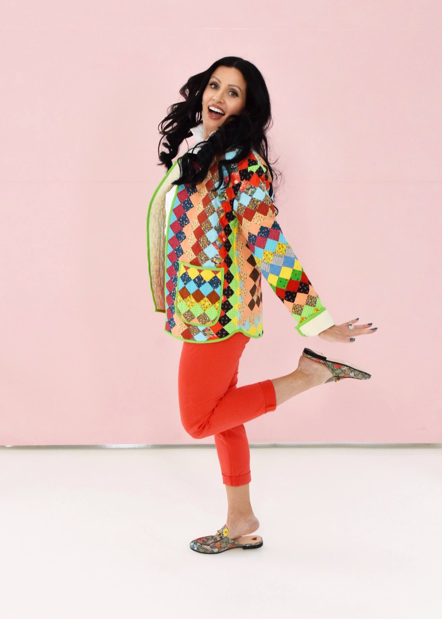 Postage Stamp Shirt Jacket