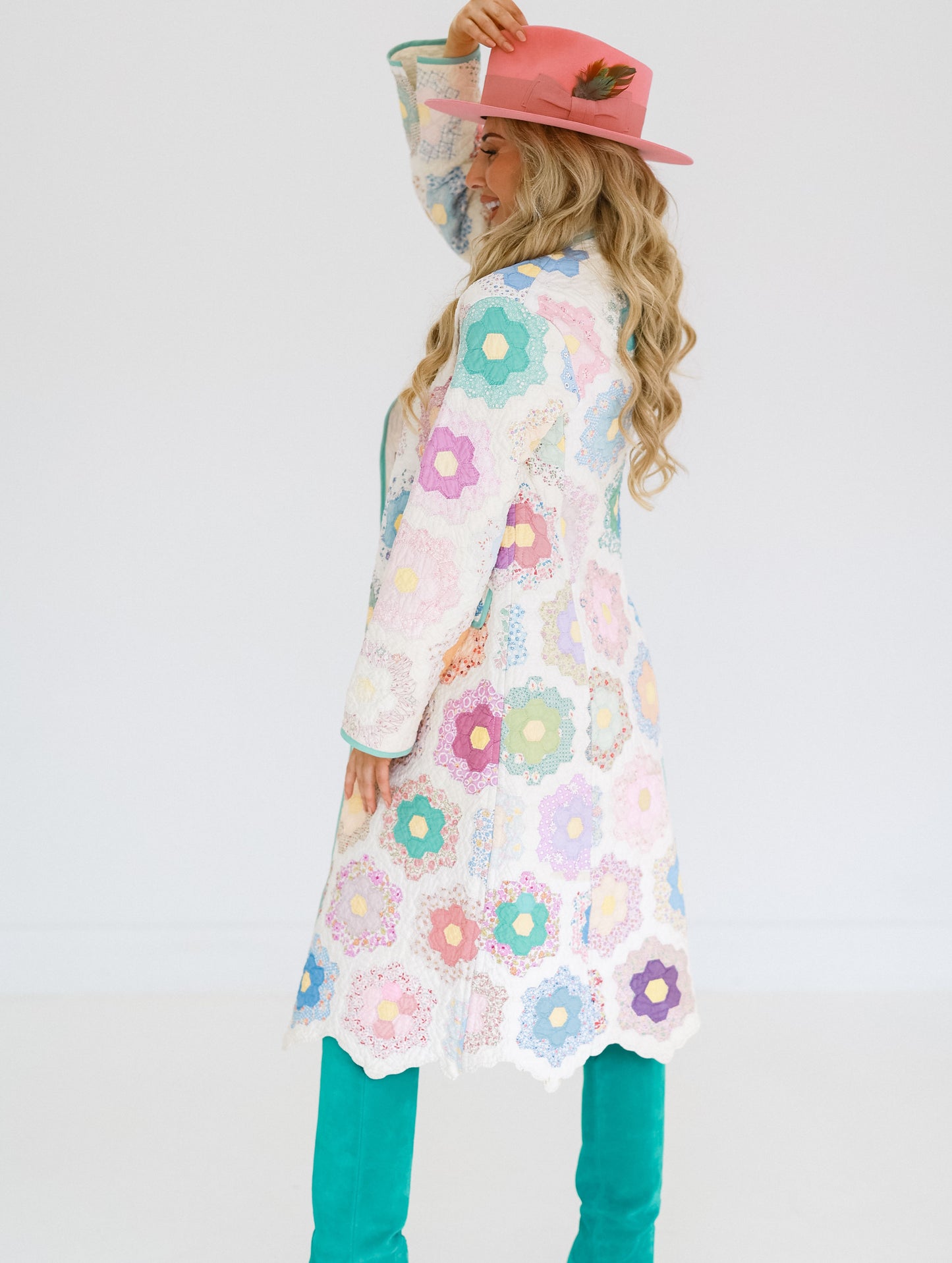 Pastel Flower Garden Trench Coat