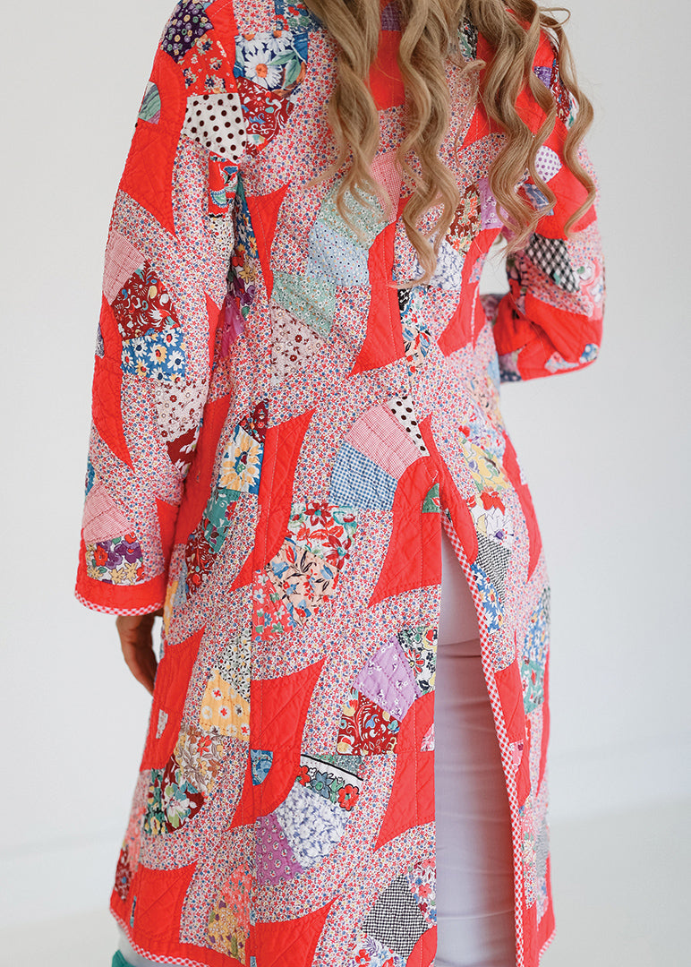 Red snake print on sale coat